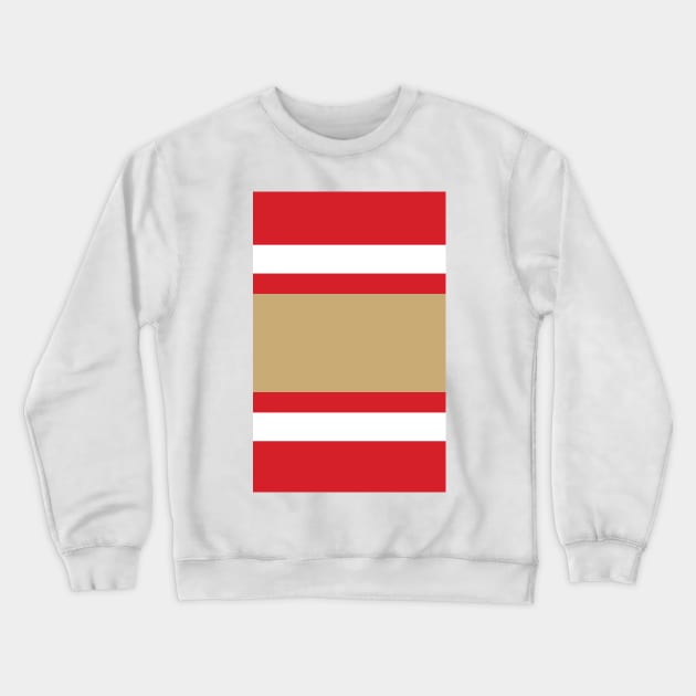 San Francisco Varsity Retro Home Red, White & Gold Design Crewneck Sweatshirt by Culture-Factory